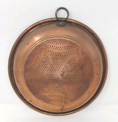 Vintage copper colander - vintage,