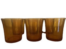 Set of 6 - French Duralex Warm Amber Lys 210ml drinking glasses tumblers