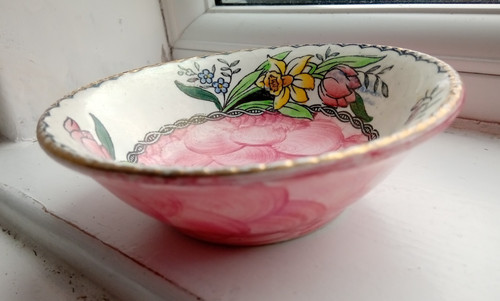Small vintage lustre maling - vintage,
