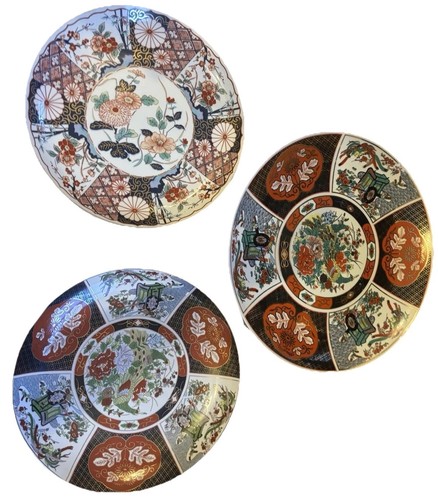 Japanese imari ware plates - x,