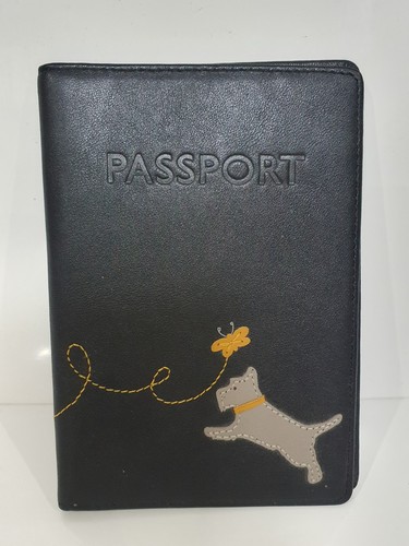 Radley black passport holder - black,