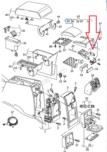 New touran 1t1 1t2 armrest - new, vw