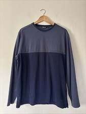Mens Rohan Backpacker Long Sleeve T-shirt Top Blue Grey Size M