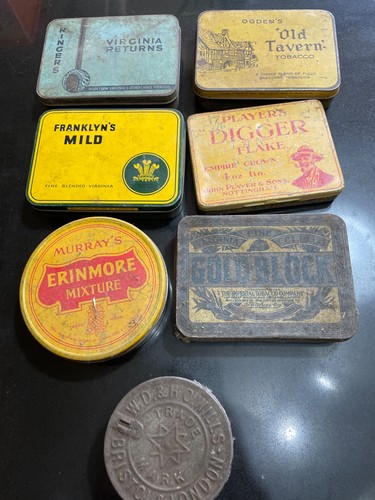 Tobacco tins etc - , job