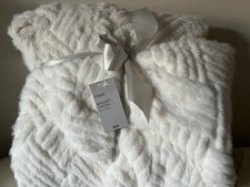 Ivory Basset Embossed Faux Fur