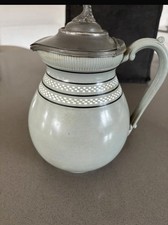 Vintage Jug With Pewter Lid