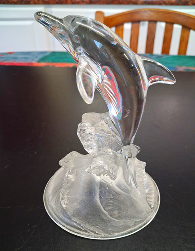 Decorative clear glass dolphin - decorative,