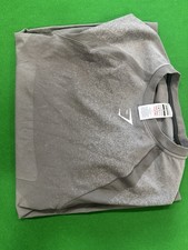 Gymshark Shadow Seamless T-Shirt, Meteor Grey, Size Small