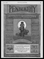 1912 Penberthy Injector Co. Detroit MI Safeguard Automatic Water Gage Print Ad