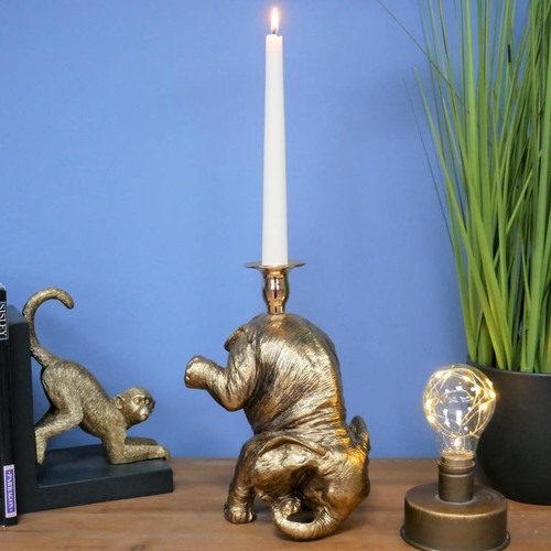 Elephant candle holder - elephant, tapered