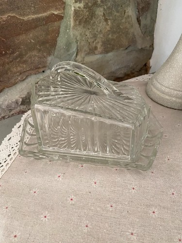 Vintage pressed clear glass