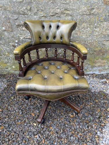 Vintage green leather - green,