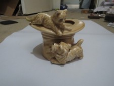 SYLVAC POTTERY"1484" FIGURINE--CAT, DOG and HAT