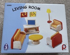Dolls house wooden sitting - , /