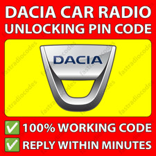 Dacia radio unlocking pin - radio,