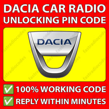 ✅DACIA RADIO UNLOCKING PIN