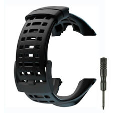 Black Soft Rubber Watch Strap