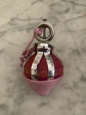 Vintage Turkey Metal Red Spinning Top