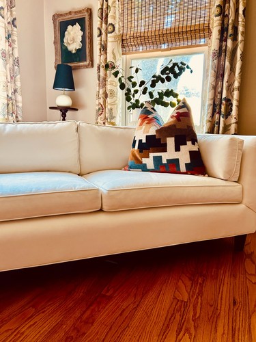 White modern chesterfield sofa - modern,