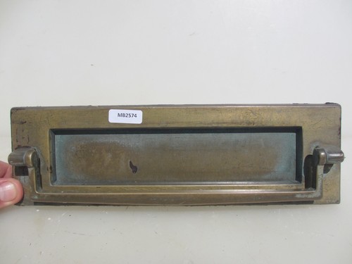 Vintage brass letterbox - vintage,