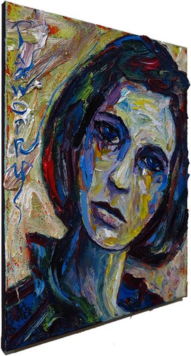 Woman portrait oil - woman,