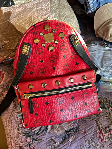 Mcm visetos leather studded - visetos,