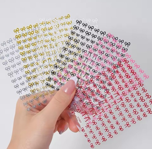 Minimalist bow nail art - bow,