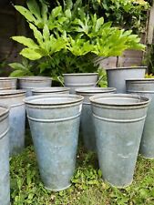 1x Galvanised Zinc Florist Tude champagne Bucket Vase Flower Garden Planter