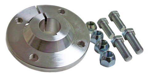 Aluminum hub rear - aluminum, 4"
