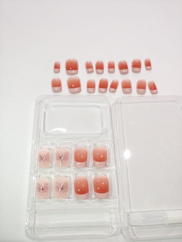24pcs peach pink - pink, tip