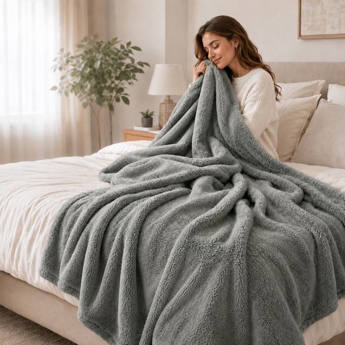 Large fleece blanket - fleece, sofa