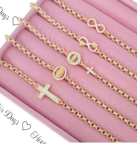 Gold ankle bracelet angel - gold,