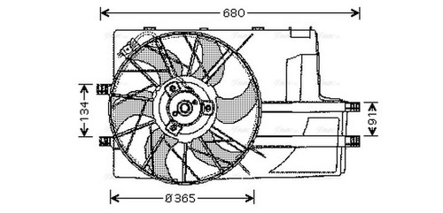 Ava radiator fan ms7511 - radiator,
