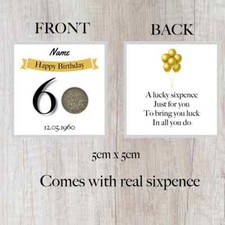 Personalised Lucky Sixpence