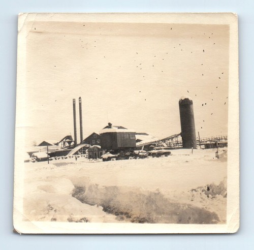 Old vintage square photo - photo, snow