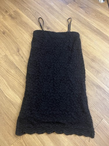 Black lace zara mini dress - black,