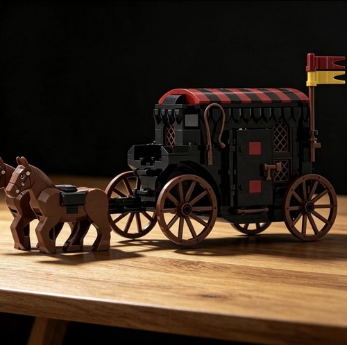 Lion knights carriage - lion,