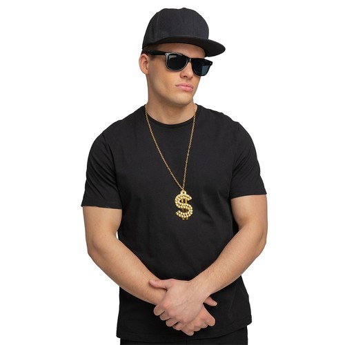 Bling dollar necklace pimp - bling,