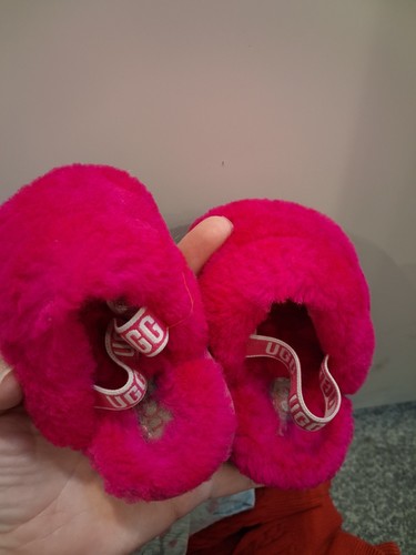 Ugg fuzzy pink slider - pink,