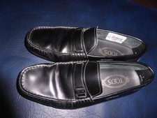 Tods Mens Black Leather