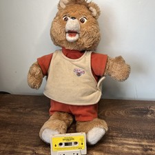 Teddy Ruxpin Talking Bear Plush 1985 with Cassette Player Alchemy II - FAULTY