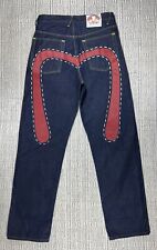 EVISU, Straight Jeans, W32 L35, -REPS- Daicock, Indigo Denim, Early 2000s Y2K
