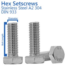 STAINLESS STEEL HEX SETSCREWS