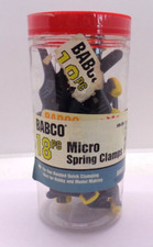 Spring loaded plastic micro spring clamps ideal for modelling & crafts qty of 18