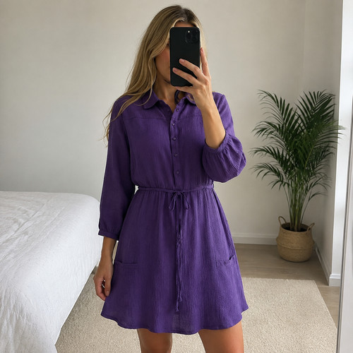 Oliver bonas satin - satin, purple