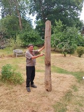 Beautifully Weathered New Forest Oak  Gate Post  Garden Feature 