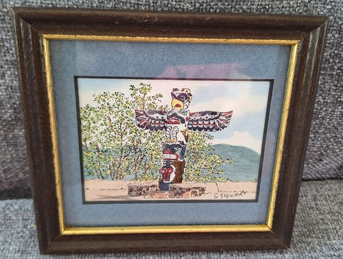 Original watercolour totem - original,