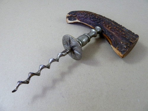 Stag antler button straight - stag,