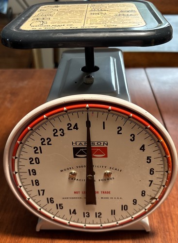 Vintage tin utility scale - tin,