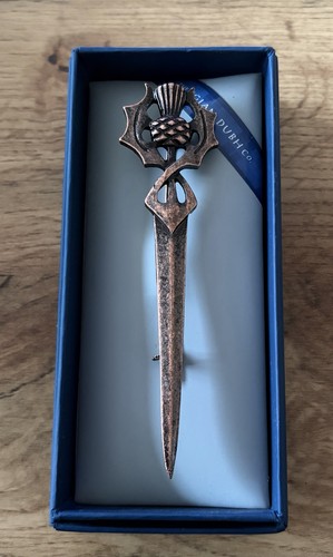 Bronze thistle kilt pin - thistle,